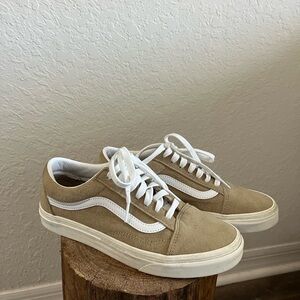 Vans Tan and White Sneakers
